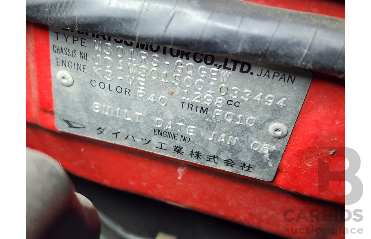 1/2007 Daihatsu Sirion GTvi  5d Hatchback Red 1.3L