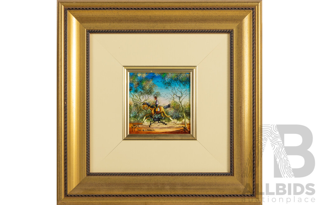 Max Mannix, Free as A Breeze, Framed 48cm x 48cm Synthetic Polymer on Canvas Board