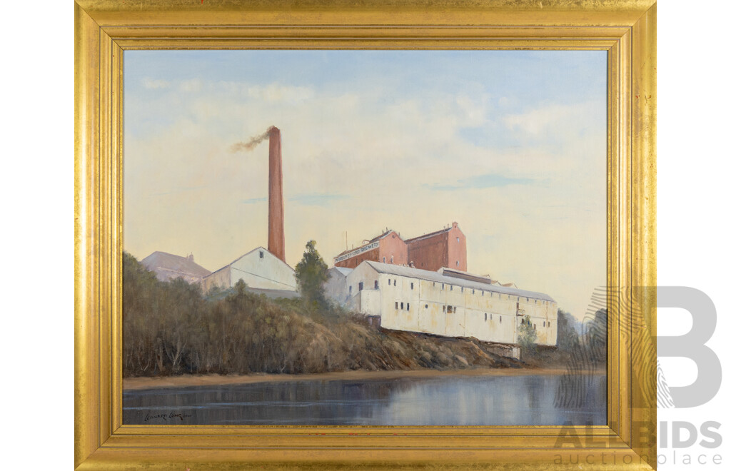 Leonard Long, Abbotsford Brewery, 2001, 70cm X 90cm Oil on Canvas on Board