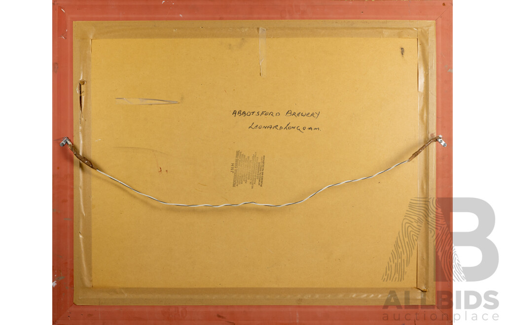 Leonard Long, Abbotsford Brewery, 2001, 70cm X 90cm Oil on Canvas on Board