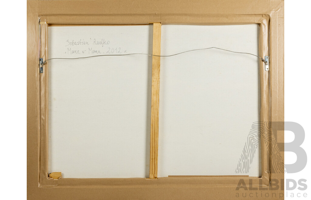 Sebastien Rudko, Morze W Morzu (^Sea in The Sea), 2012, 79cm x 59cm Mixed Media on Canvas, Framed 91cm x 70cm