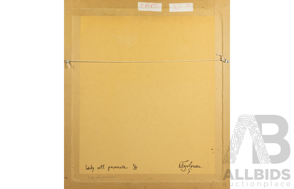 Regis Lansac (OAM), (20th Century, French-Born Australian, 1947-), Lady with Primrose (1990), Editioned Type C Photograph, 82 x 72 cm (frame)