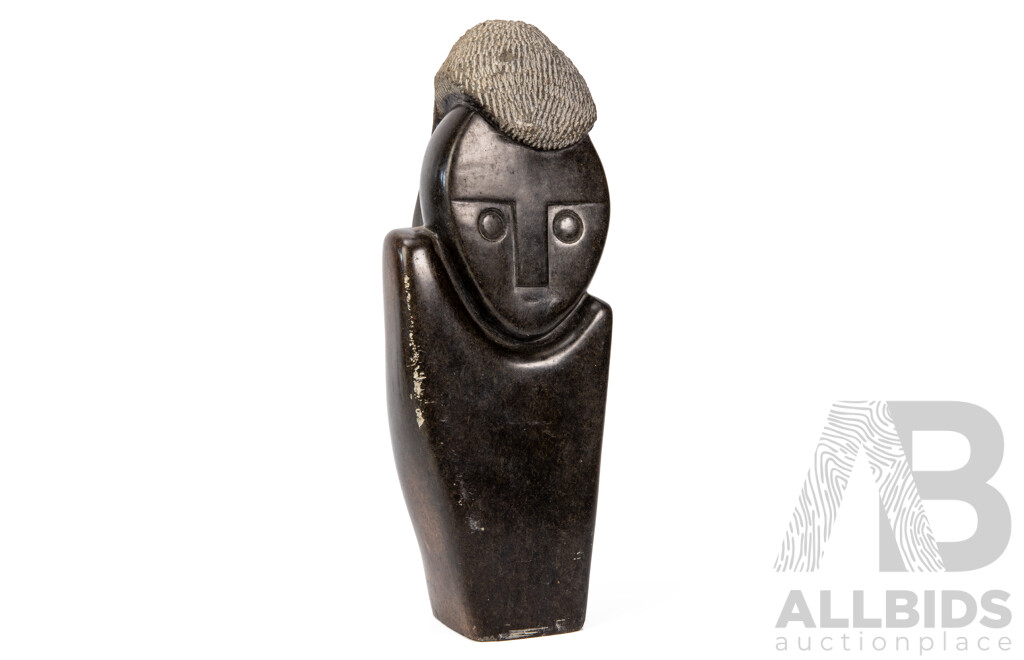 Henry Munyaradzi, Shona Stone Statuette, 36cm, Hand Carved Stone Sculpture
