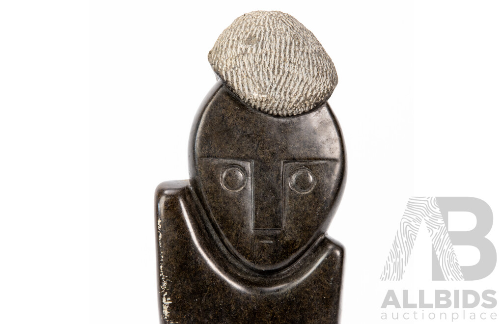 Henry Munyaradzi, Shona Stone Statuette, 36cm, Hand Carved Stone Sculpture