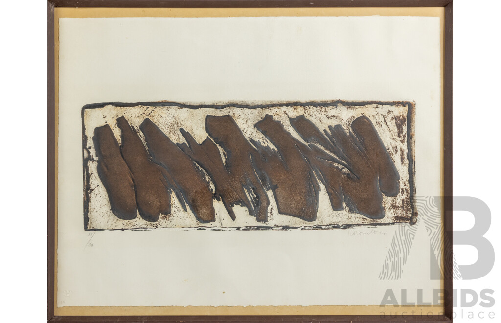 Pierre Soulages, Untitled, Limited Edition Silk Print