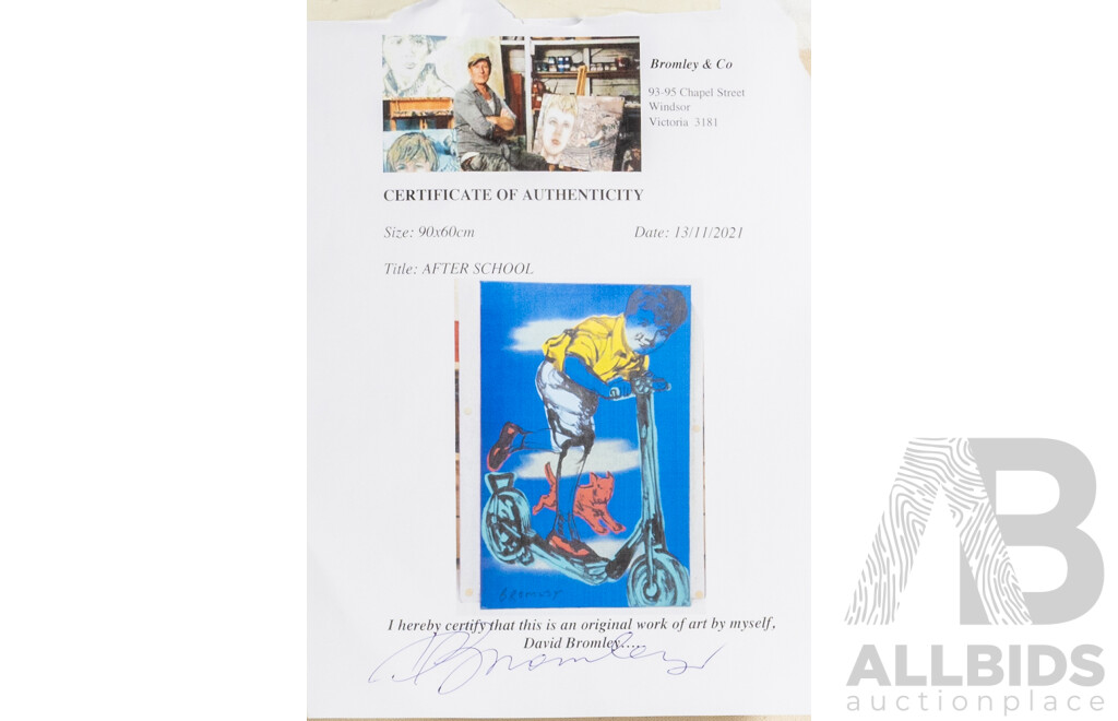 David Bromley, After School, 90cm x 60cm Synthetic Polymer on Canvas