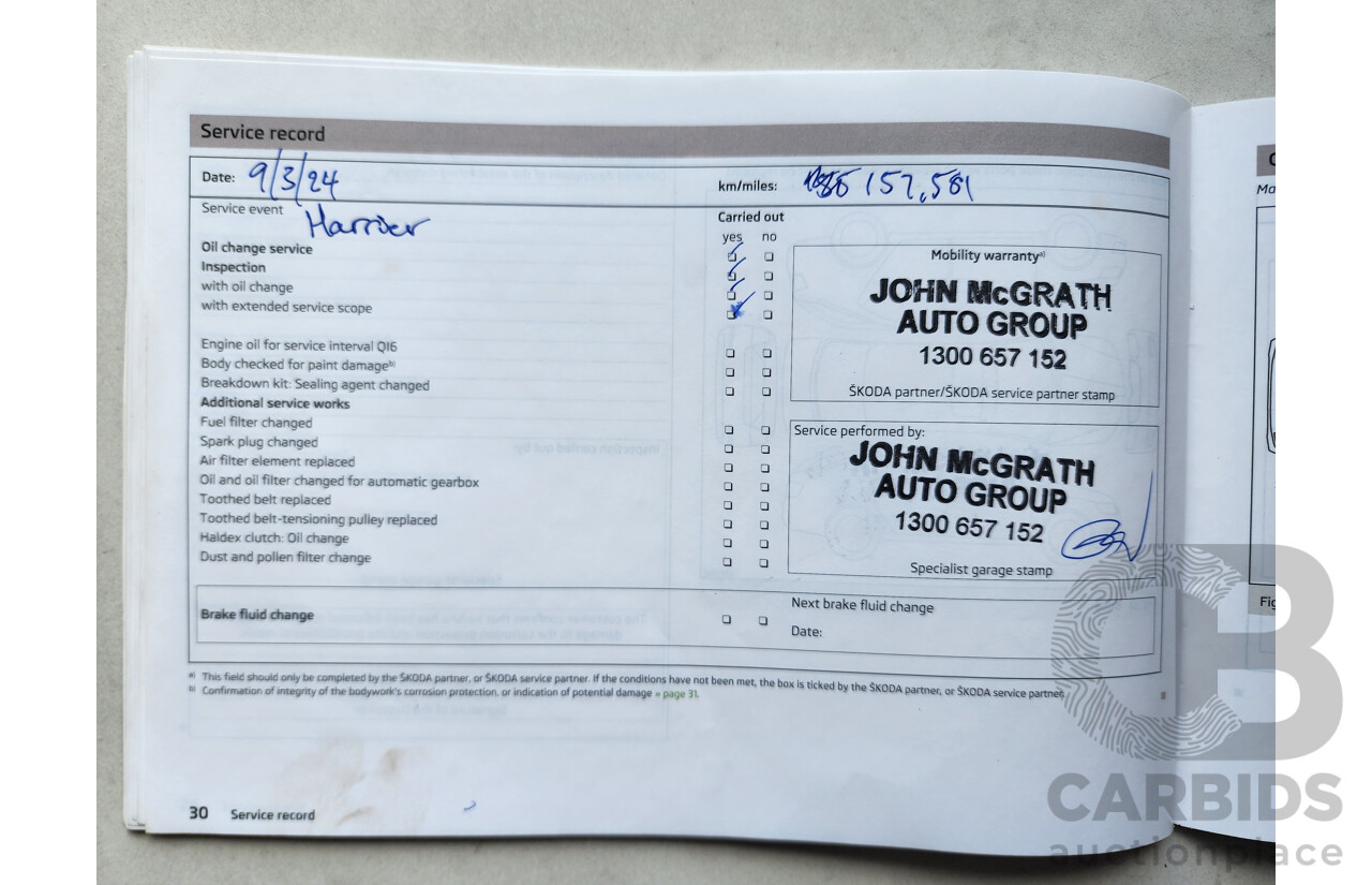 1/2014 Skoda Octavia 132 TSI Elegance NE 5d Hatchback White 1.8L