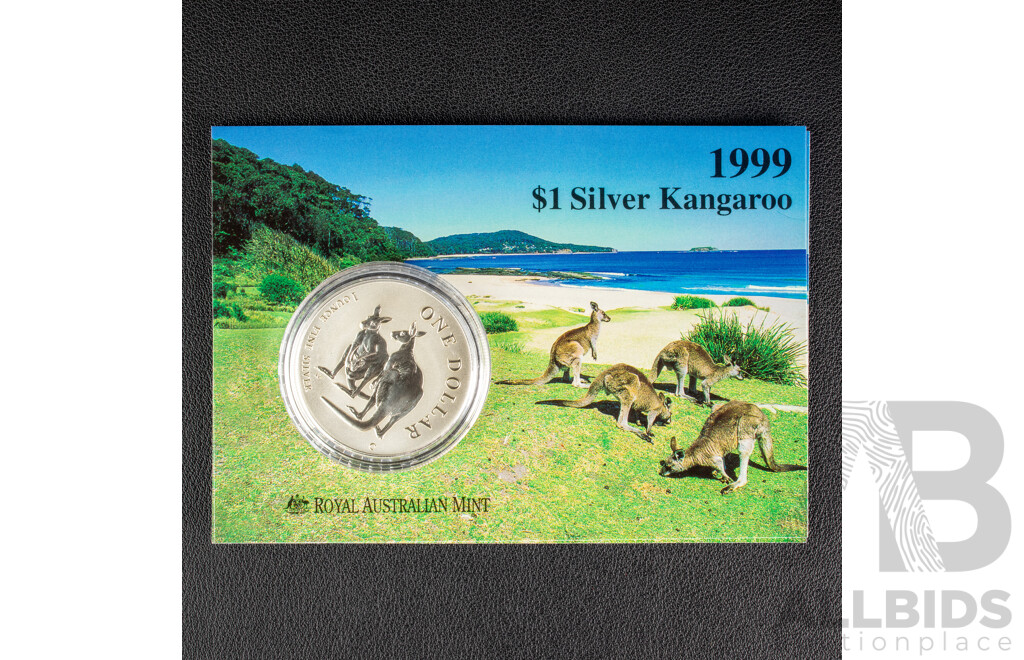 Australian RAM 1999 One Dollar Silver Coin ‘C’ Mint Mark, Kangaroo .999