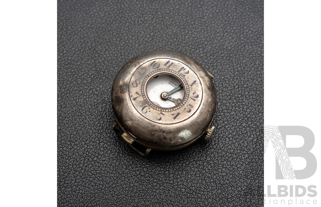 Silver Swiss Made Brevit Watch Retailed by J.M. Wendt, Adelaide (Without Strap)