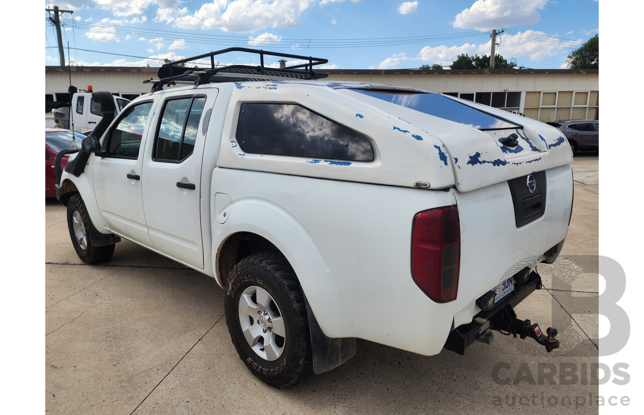 2/2009 Nissan Navara RX (4x4) D40 Dual Cab P/Up White 2.5L