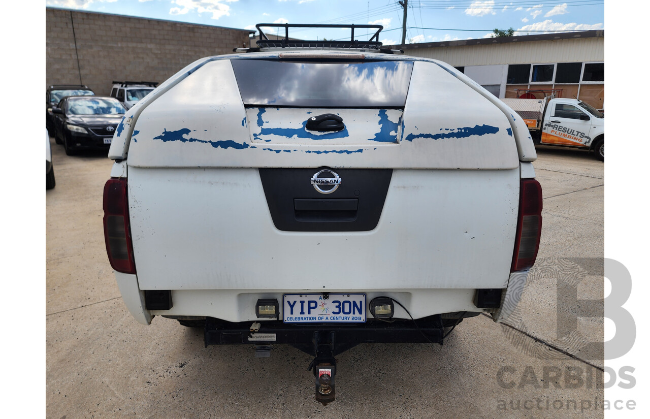 2/2009 Nissan Navara RX (4x4) D40 Dual Cab P/Up White 2.5L