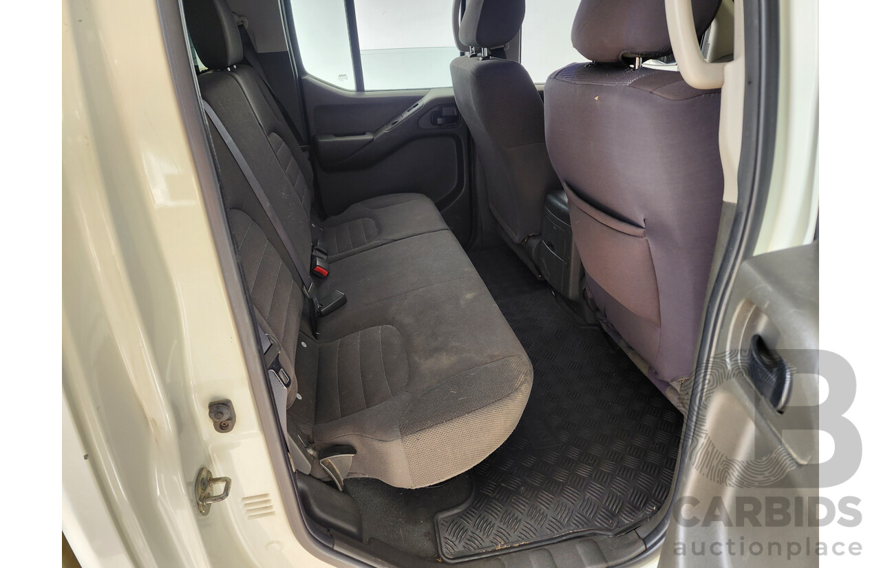 2/2009 Nissan Navara RX (4x4) D40 Dual Cab P/Up White 2.5L