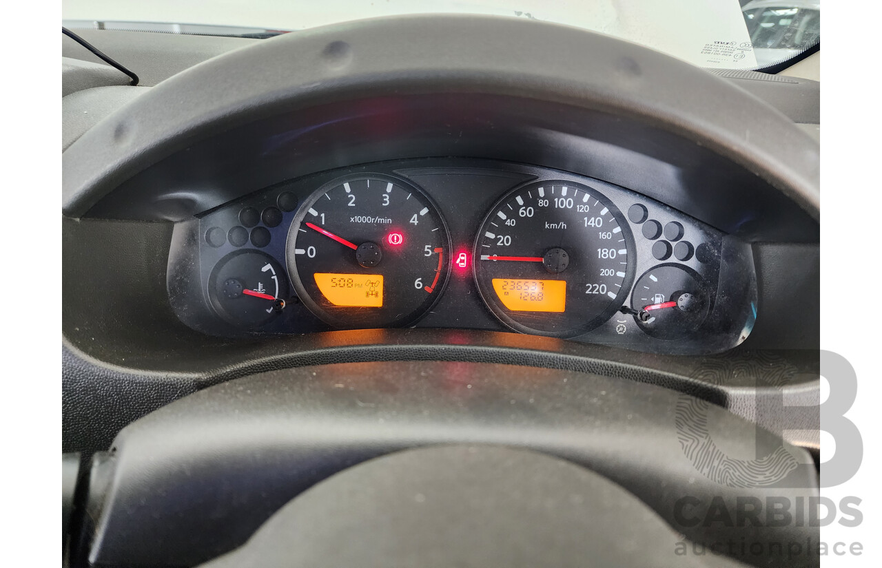 2/2009 Nissan Navara RX (4x4) D40 Dual Cab P/Up White 2.5L