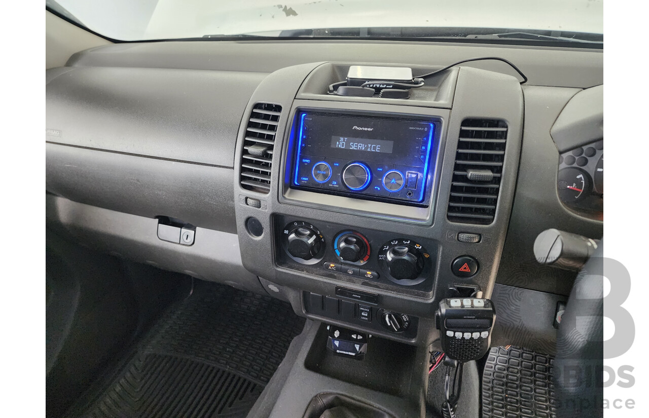 2/2009 Nissan Navara RX (4x4) D40 Dual Cab P/Up White 2.5L