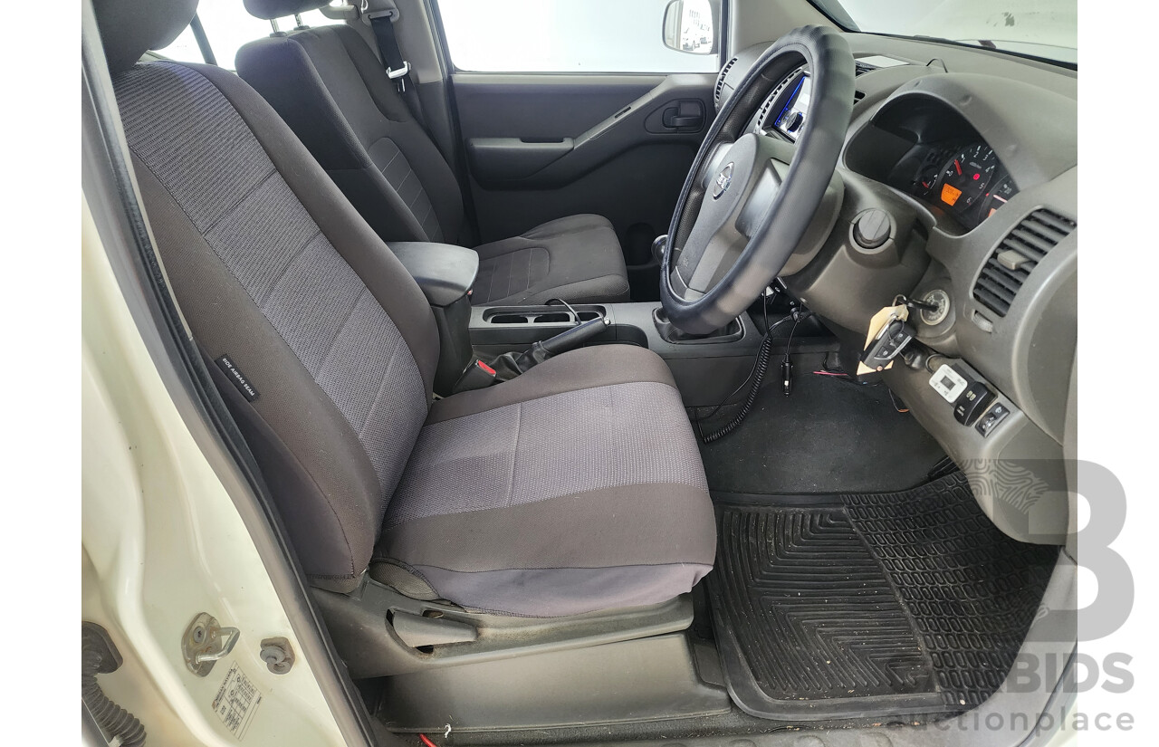 2/2009 Nissan Navara RX (4x4) D40 Dual Cab P/Up White 2.5L