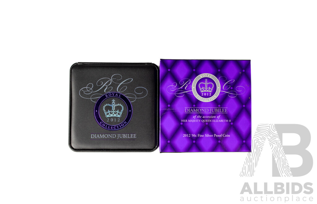 Australian RAM 2012 Silver Proof Fifty Cent Coin, Diamond Jubilee of the Accession of Queen Elizabeth II