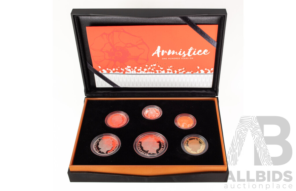 Australian RAM 2018 Six Proof Coin Set, Armistice One Hundred Years on