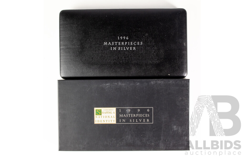 Australian RAM 1996 Five Proof Five Dollar Coin Set, Materpieces in Silver, Shaping a National Identity .925