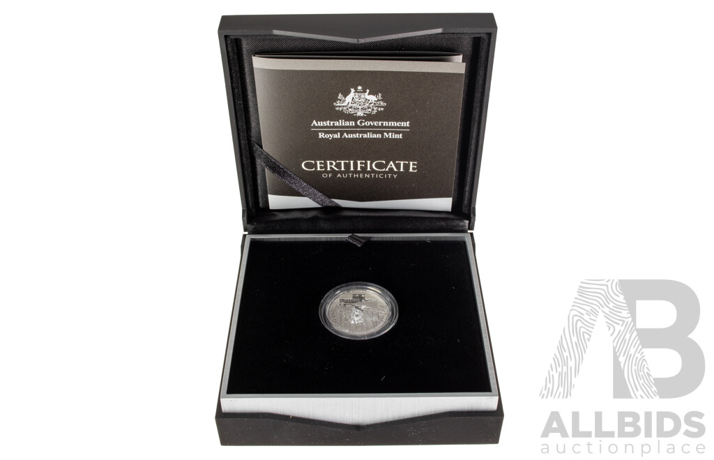 Australian RAM 2015 Silver Proof One Dollar Coin, Centerary ANZAC, C Mint Mark .999