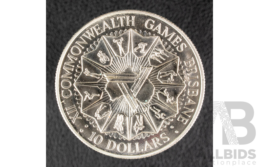 Australian RAM 1982 Silver Ten Dollar Coin, Commonwealth Games .925