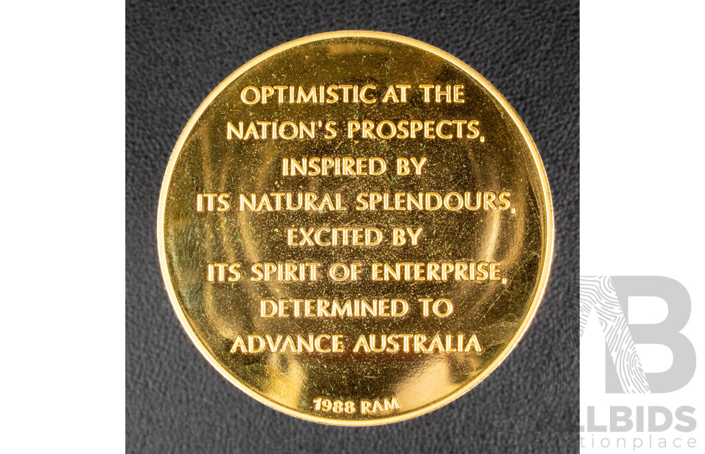 Australian 1988 Five Dollar Coin, 2009 RAM Fifty Cent, 40th Anniversary of Moon Landing, Two 1999 One Dollar Coins, Last ANZACs, S Mint Marks, 1991 Penny Token, 1988 RAM Geographic Society Member Medallion