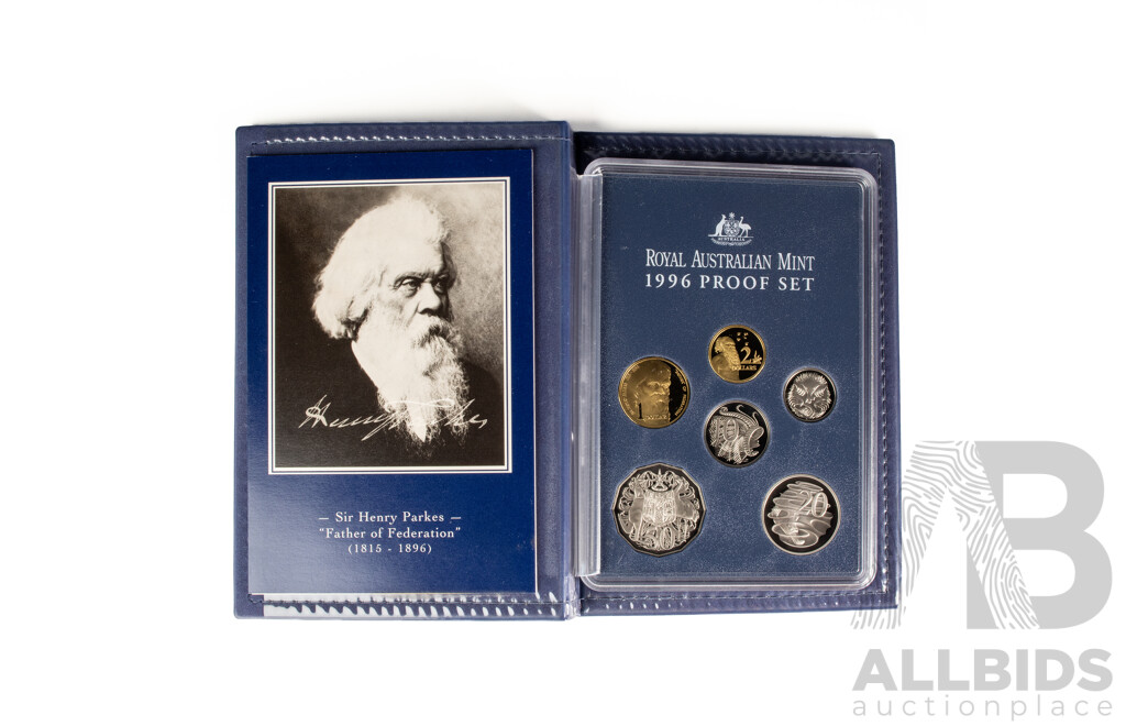 Australian RAM 1996 Six Proof Coin Set, Farther of Federation, Sir Henry Parkes