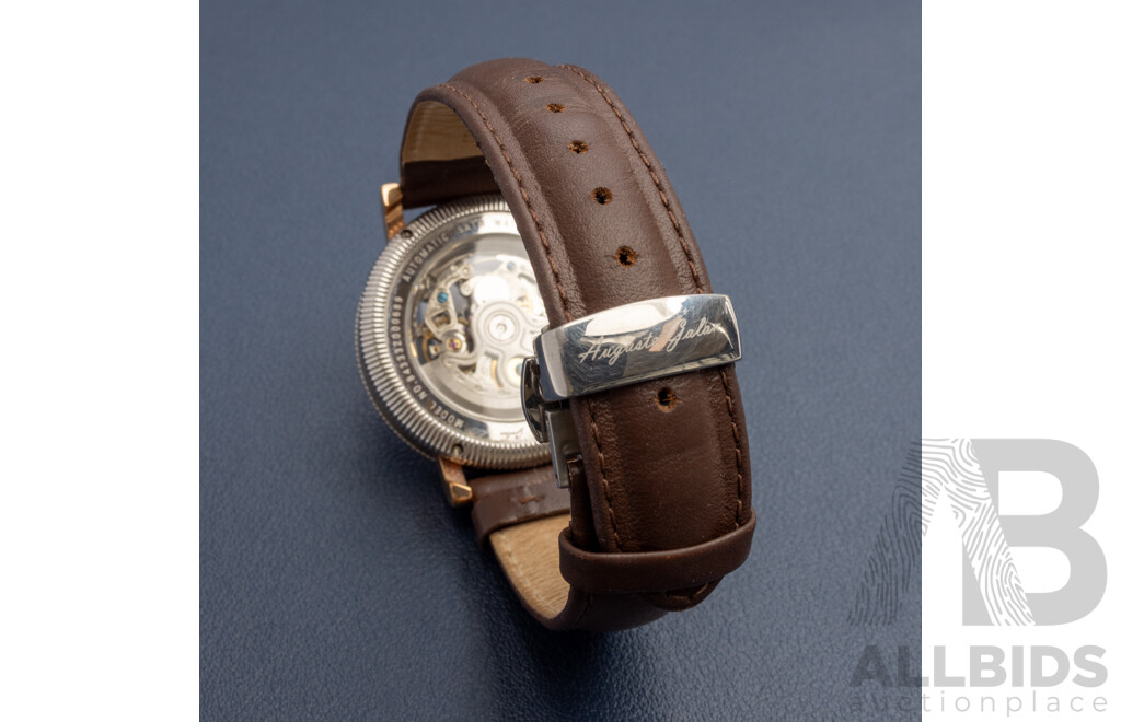 Auguste Galan MECCANIX GTTS Mens Automatic Skeleton Watch. Model - AG-0795