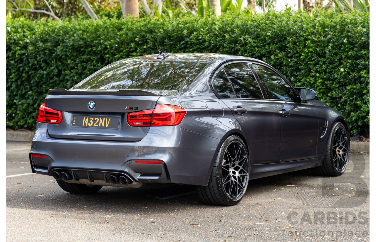 10/2018 BMW M3 Competition (RWD) F80 MY18 4d Sedan Sparkling Graphite Metallic Twin Turbo 3.0L