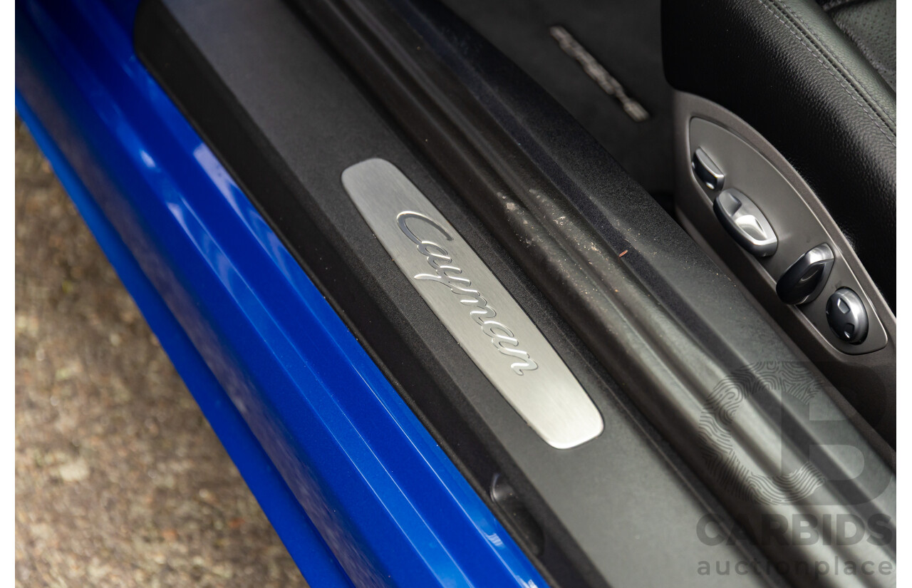 09/2017 Porsche 718 Cayman (RWD) 982 MY18 2d Coupe Sapphire Blue Metallic Turbo 2.0L