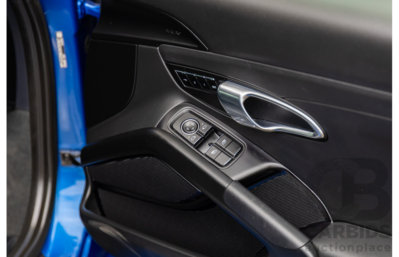 09/2017 Porsche 718 Cayman (RWD) 982 MY18 2d Coupe Sapphire Blue Metallic Turbo 2.0L