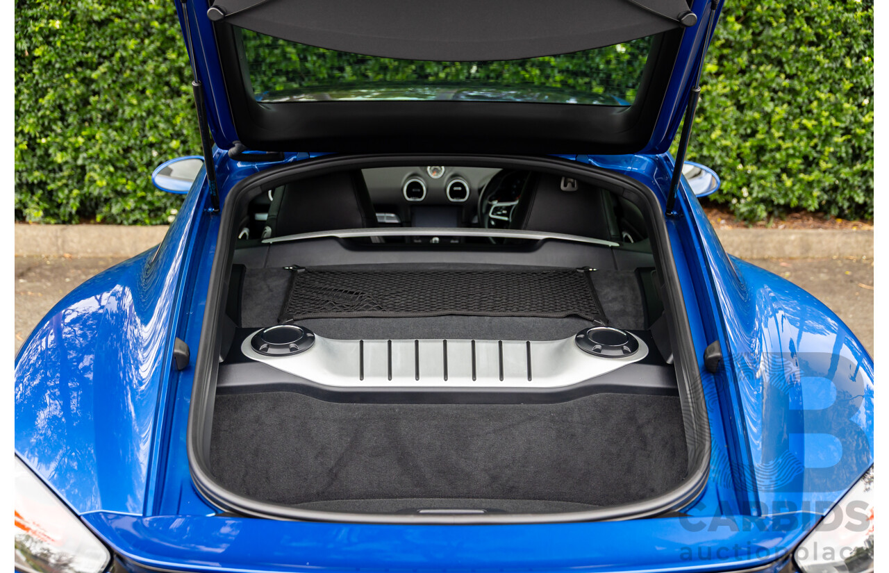 09/2017 Porsche 718 Cayman (RWD) 982 MY18 2d Coupe Sapphire Blue Metallic Turbo 2.0L