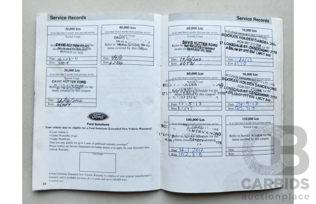 7/2009 Ford Ranger XL (4x2) PK Dual Cab P/Up White 3.0L