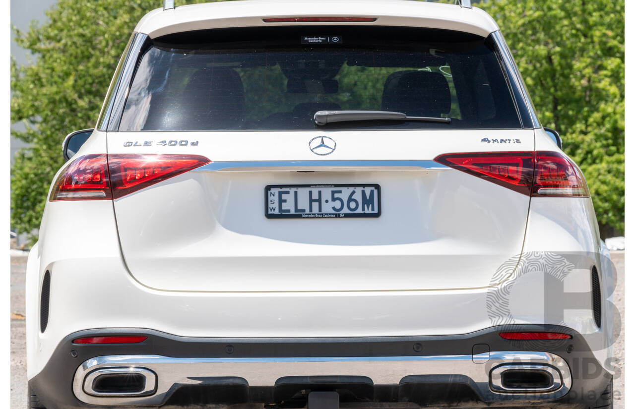 4/2021 Mercedes-Benz GLE 400d 4MATIC (AWD) V167 MY21.5 4D Wagon Diamond White Turbo Diesel 2.9L