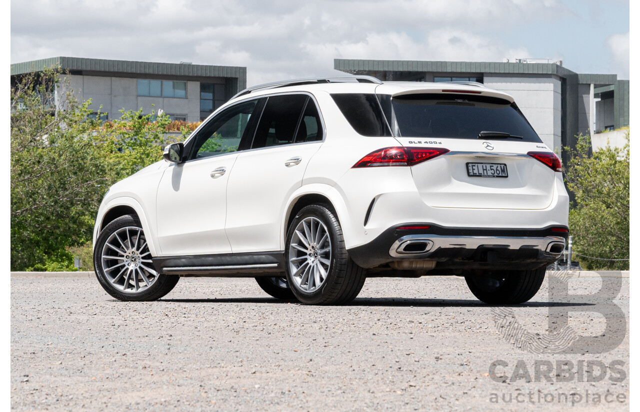 4/2021 Mercedes-Benz GLE 400d 4MATIC (AWD) V167 MY21.5 4D Wagon Diamond White Turbo Diesel 2.9L