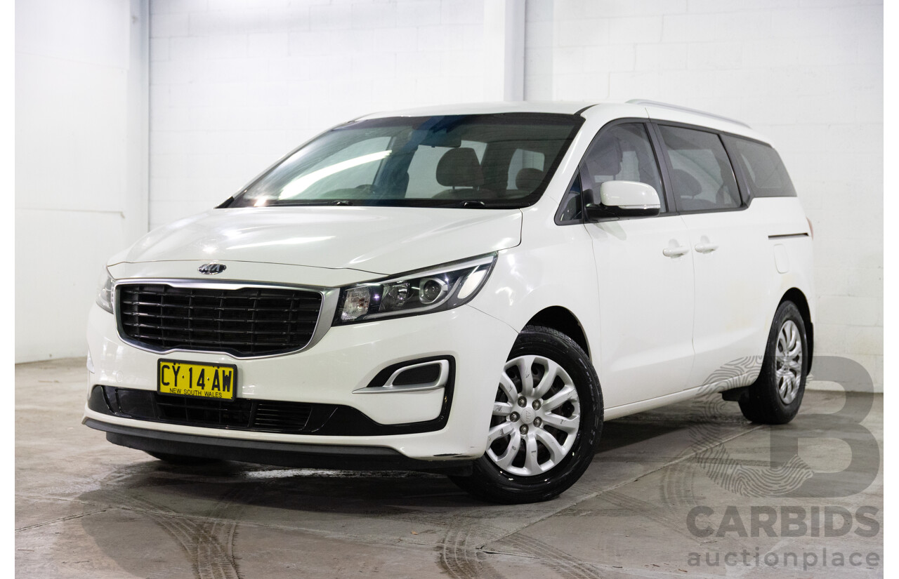 6/2018 Kia Carnival S YP MY16 Update 4d Wagon Snow White Pearl V6 3.3L - 8 Seater
