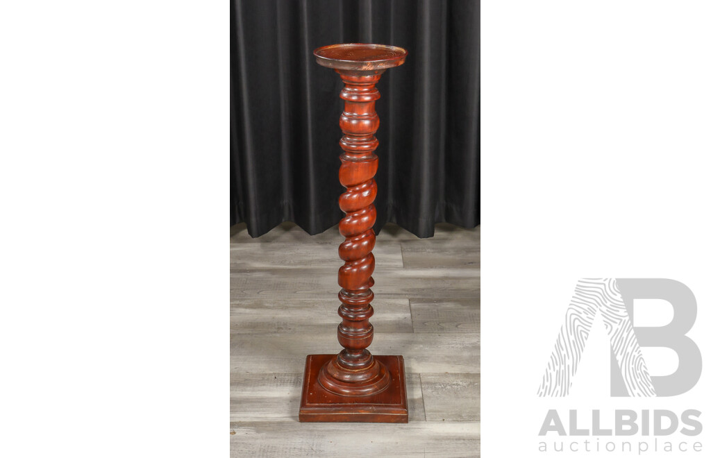 Mahogany Barley Twist Pedestal