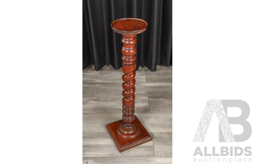 Mahogany Barley Twist Pedestal