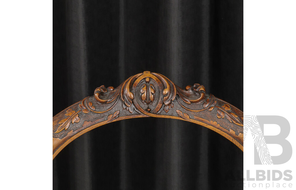Pair of Victorian Walnut Balloon Back Dining Chairs