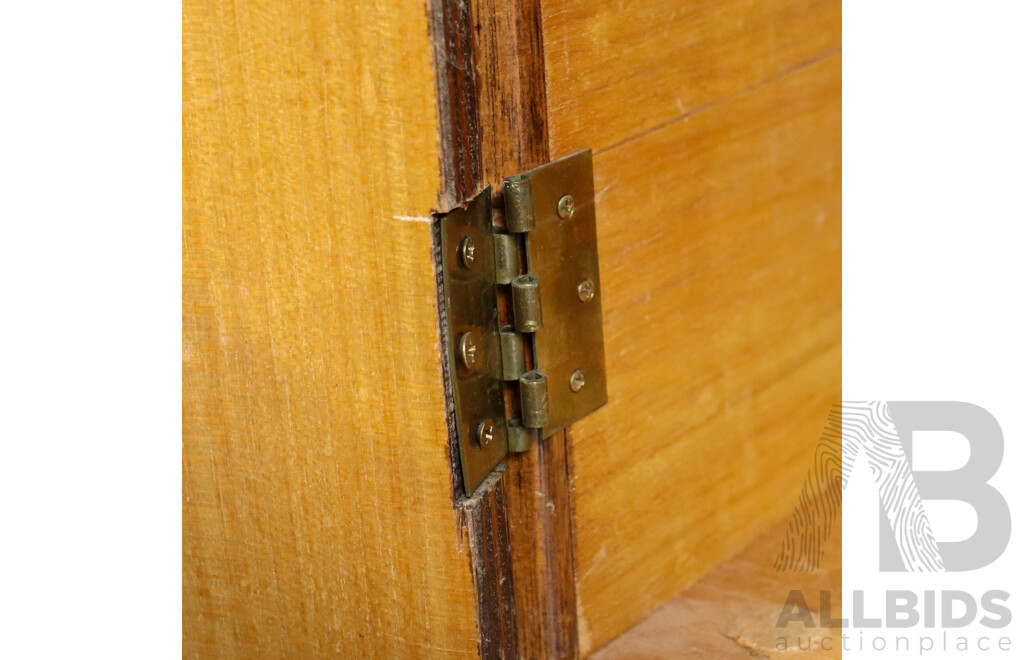 Vintage Cane Chest with a Single Door and Three Drawers