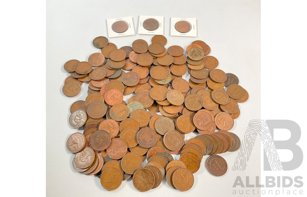 Collection of Australian Pennies Spanning 1912 to 1964 Including Several High Grade and 1917I - Approximately 1.8 Kilograms