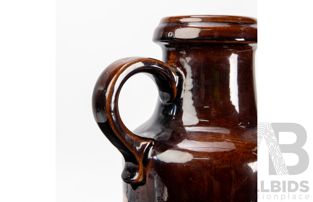 West German Fat Lava Single Handled Vase by Scheurich Keramik