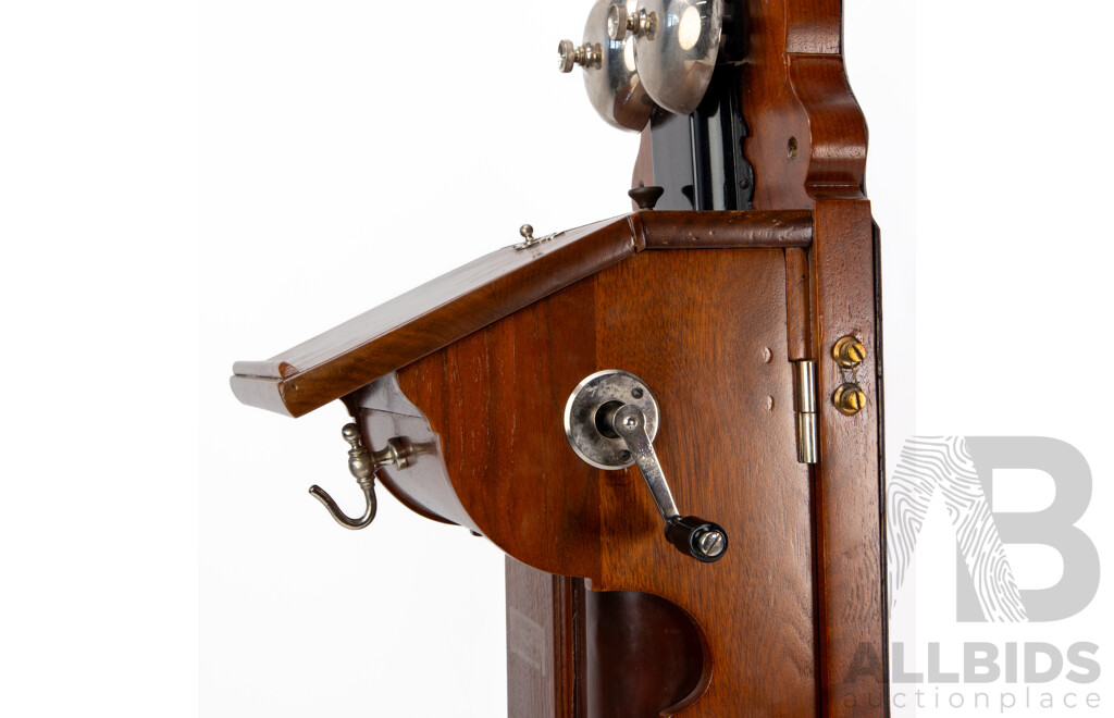 Vintage L.M. Ericsson Wall-Mounted Magneto Telephone, Stockholm, C.1900–1920 (Restored)