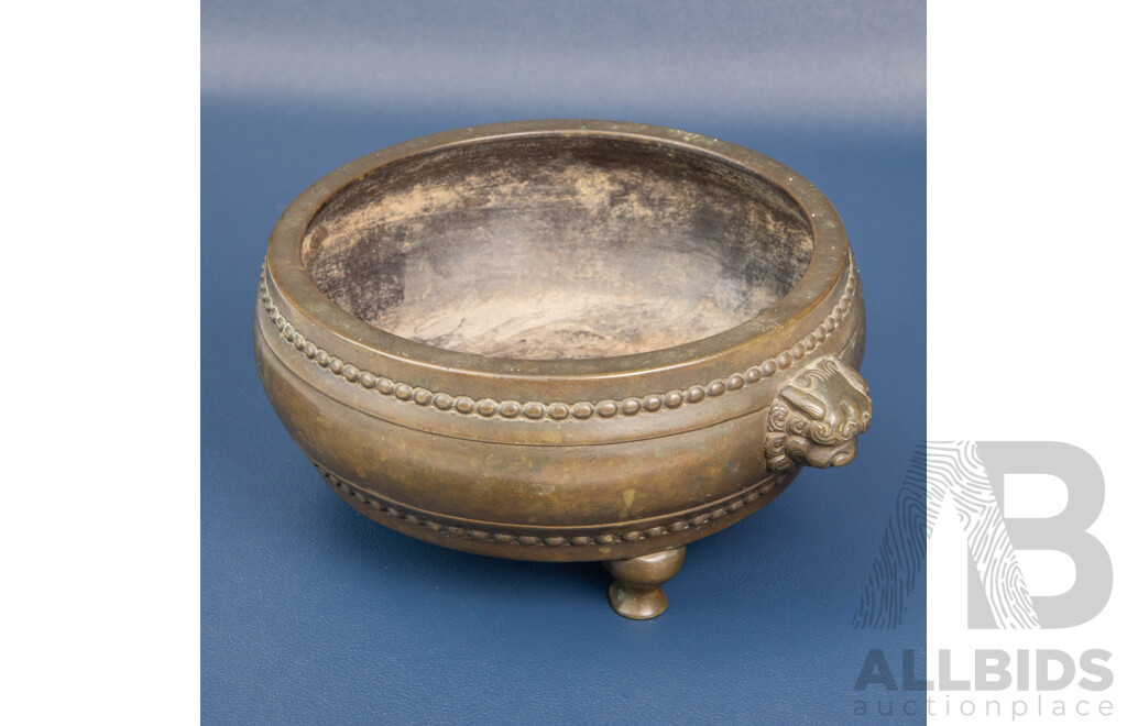 Vintage Chinese Incense Burner and Brass Censer