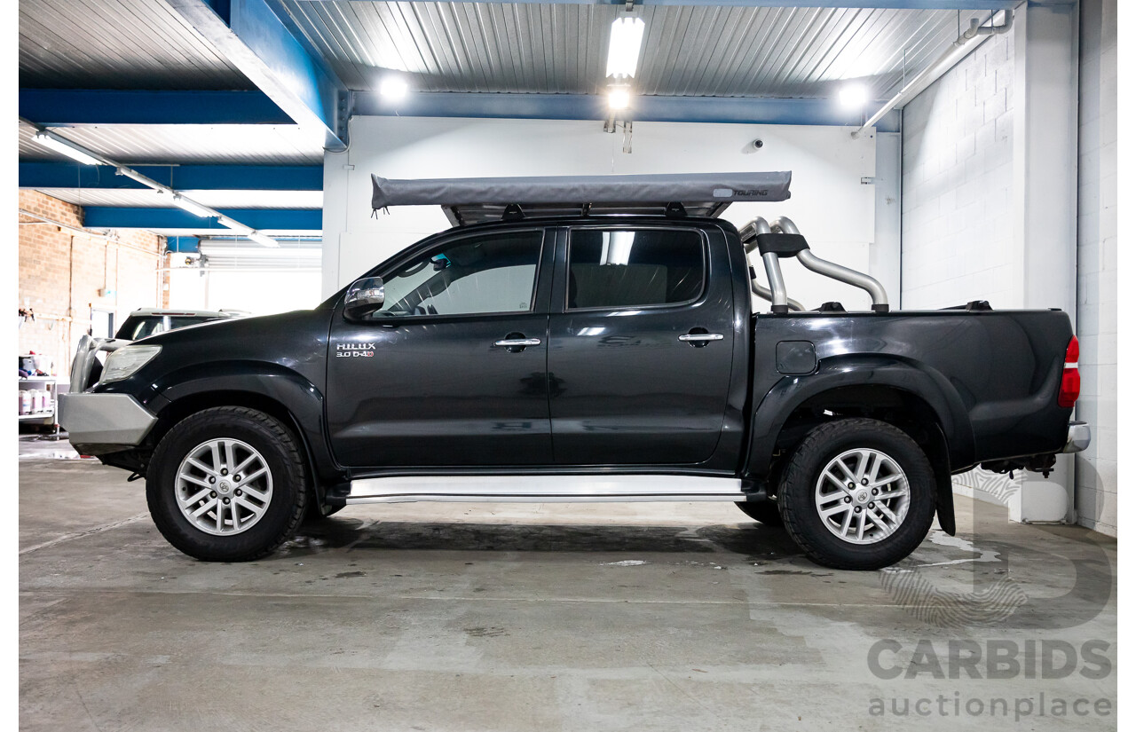 2/2012 Toyota Hilux SR5 (4x4) KUN26R MY12 Dual Cab P/Up Black Mica Turbo Diesel 3.0L