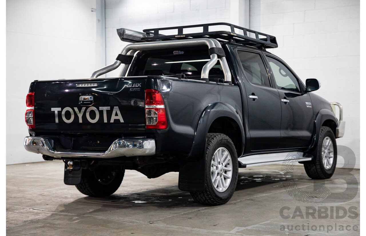 2/2012 Toyota Hilux SR5 (4x4) KUN26R MY12 Dual Cab P/Up Black Mica Turbo Diesel 3.0L