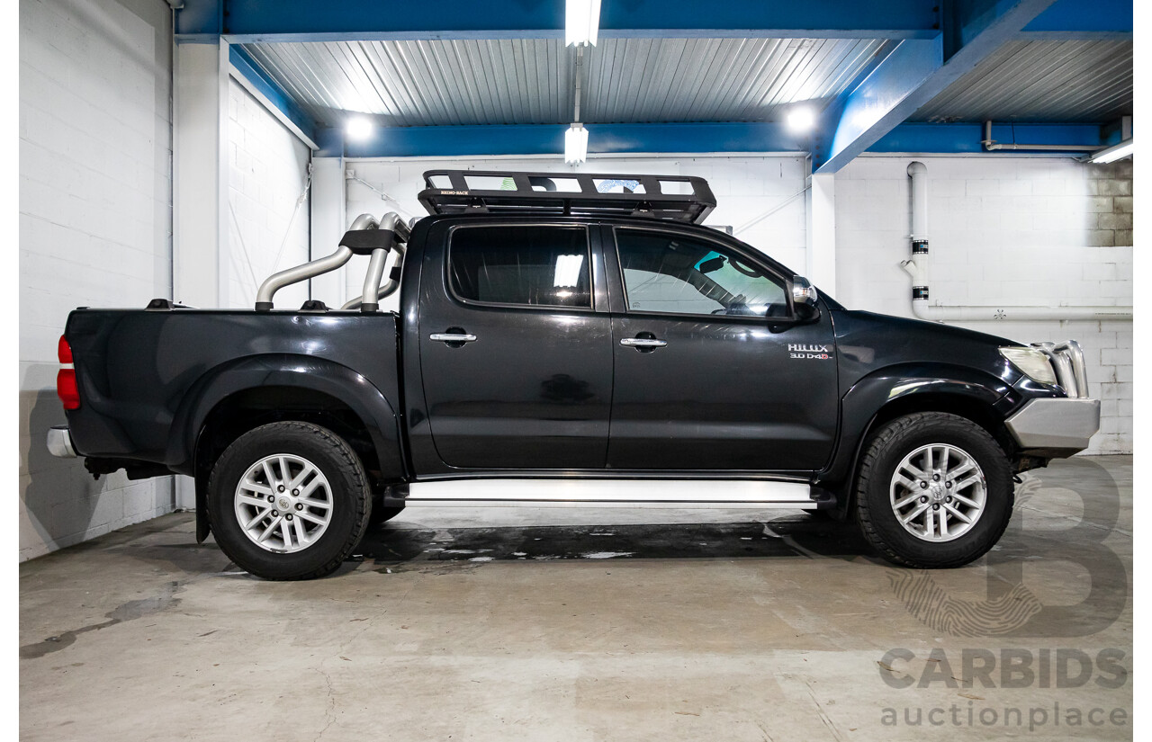 2/2012 Toyota Hilux SR5 (4x4) KUN26R MY12 Dual Cab P/Up Black Mica Turbo Diesel 3.0L