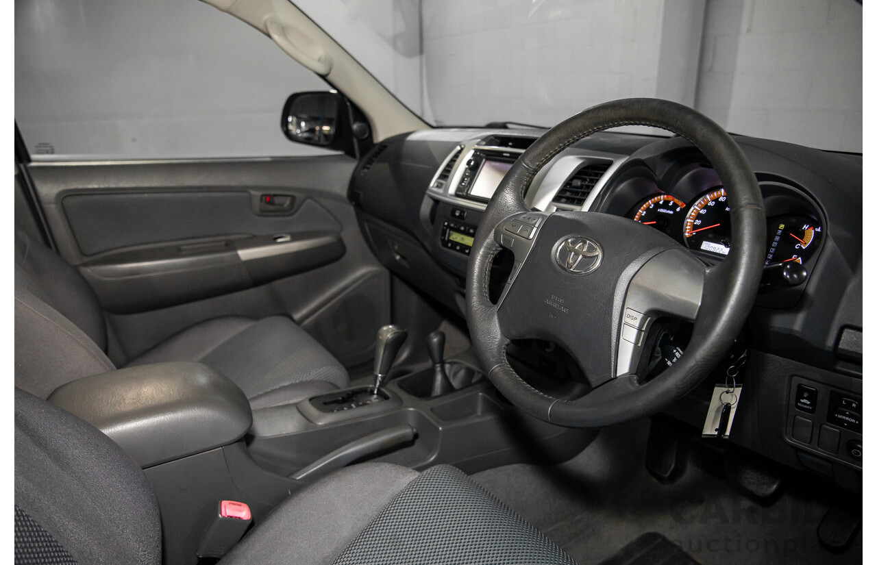 2/2012 Toyota Hilux SR5 (4x4) KUN26R MY12 Dual Cab P/Up Black Mica Turbo Diesel 3.0L