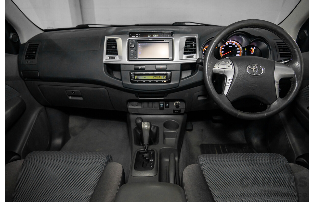 2/2012 Toyota Hilux SR5 (4x4) KUN26R MY12 Dual Cab P/Up Black Mica Turbo Diesel 3.0L