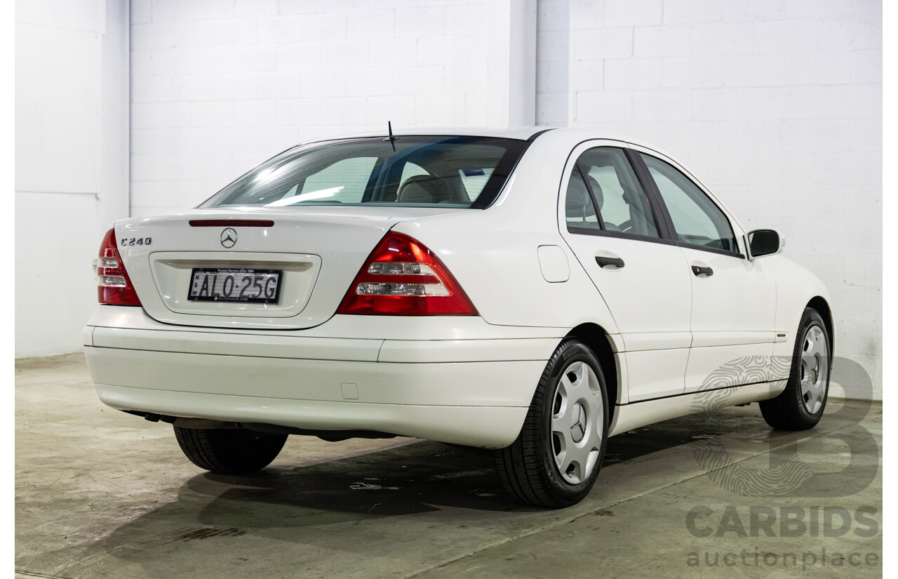 1/2002 Mercedes-Benz C240 Classic W203 4d Sedan Alablaster White V6 2.6L