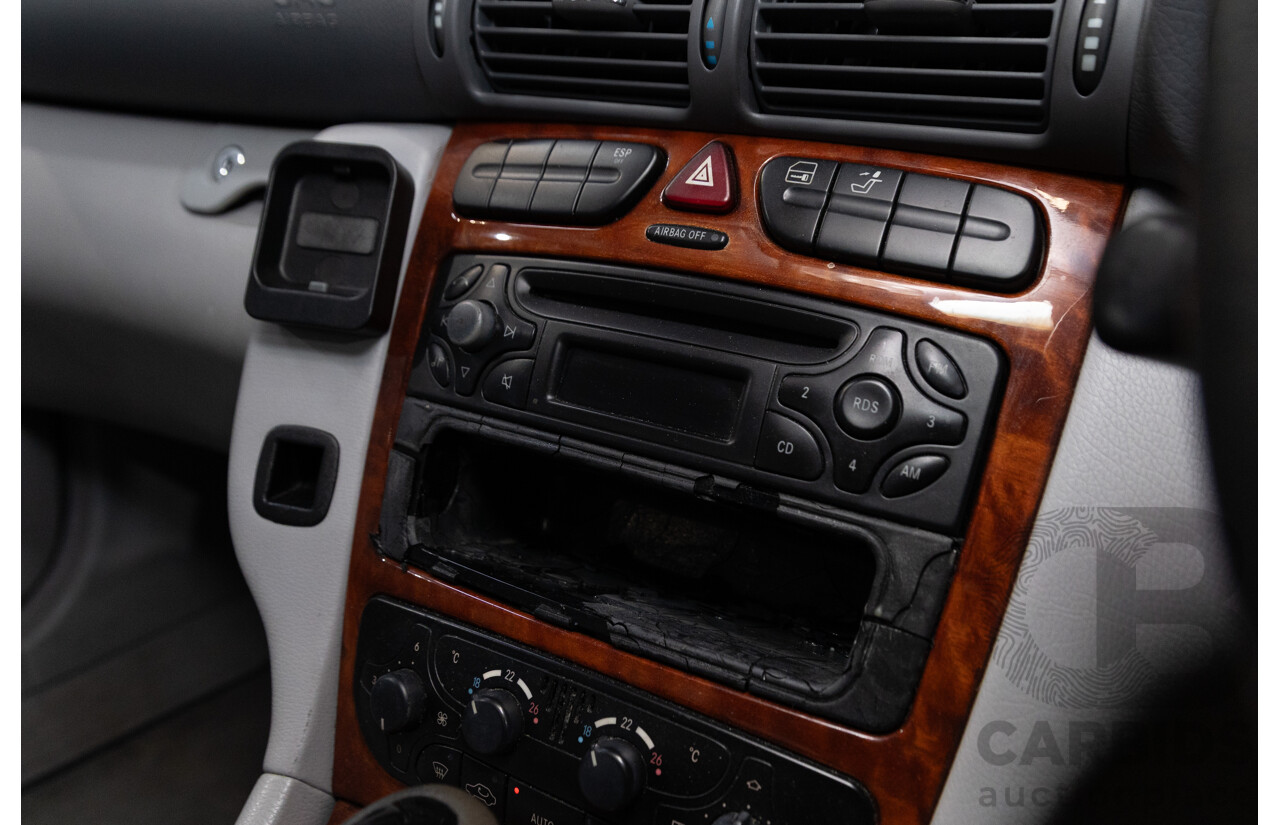 1/2002 Mercedes-Benz C240 Classic W203 4d Sedan Alablaster White V6 2.6L